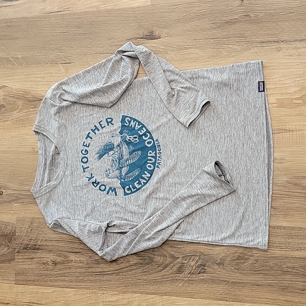 Patagonia capiliene cool daily long sleeve, xs (turtle)
